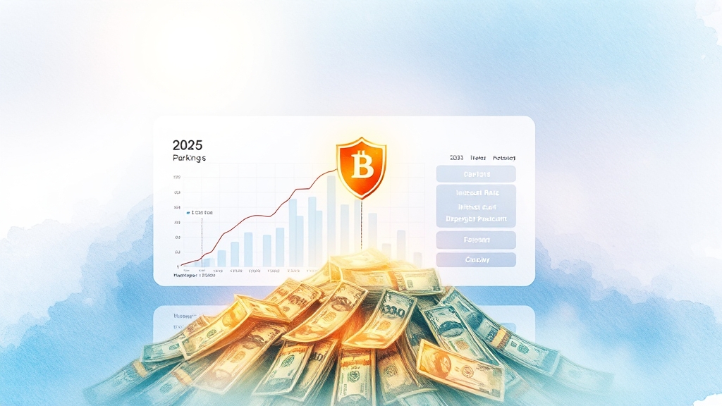 2025년 최고 금리 파킹통장 비교 (watercolor 스타일)