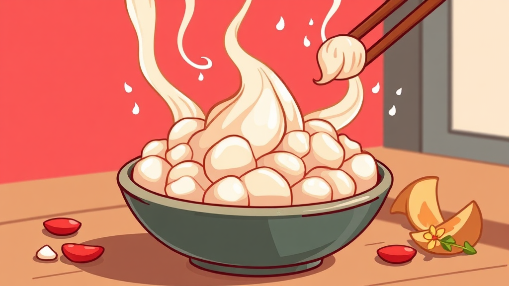 쫀득 디저트의 매력: 식감부터 맛까지 완벽 분석 (cartoon 스타일)