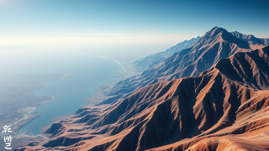 지도로 보는 우리나라 지형 특징 (realistic 스타일)