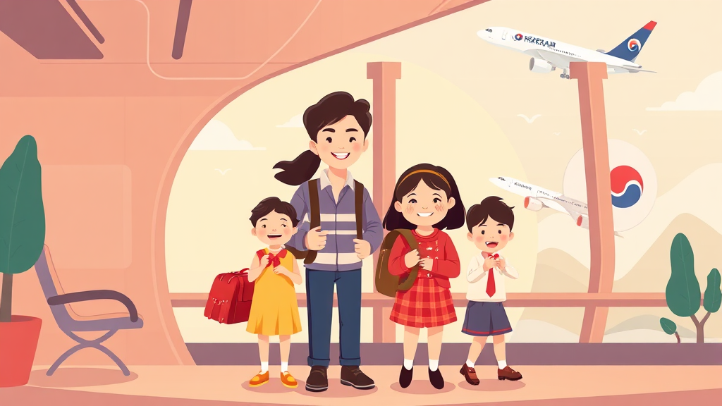 가족 마일리지 합산 제도 (cartoon 스타일)