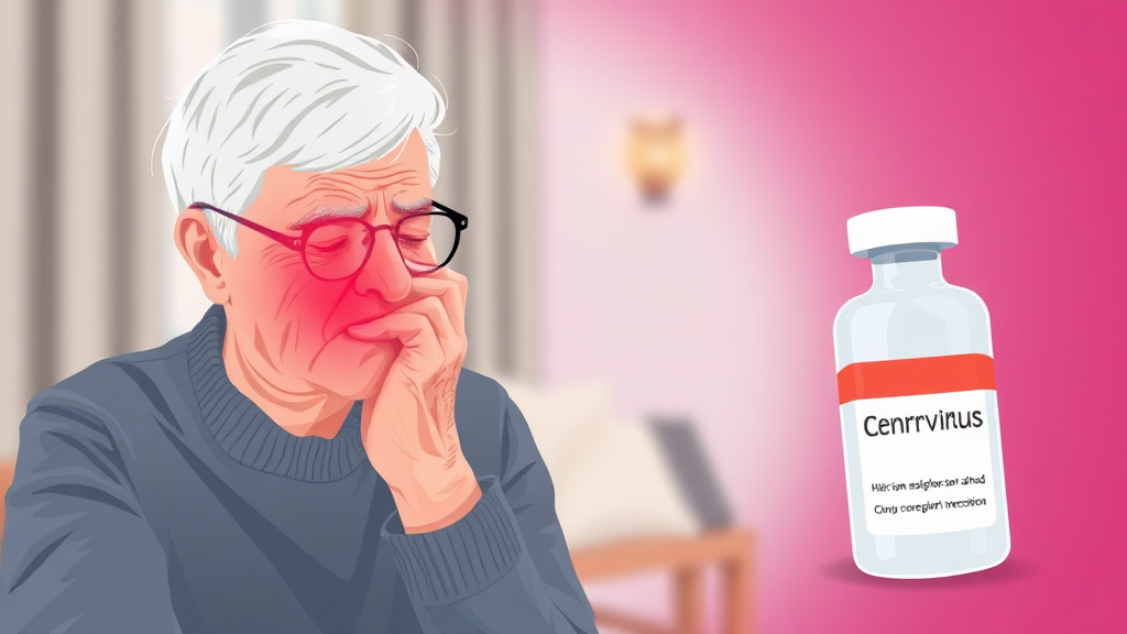 몸에 띠 모양 물집 (대상포진) (illustration 스타일)