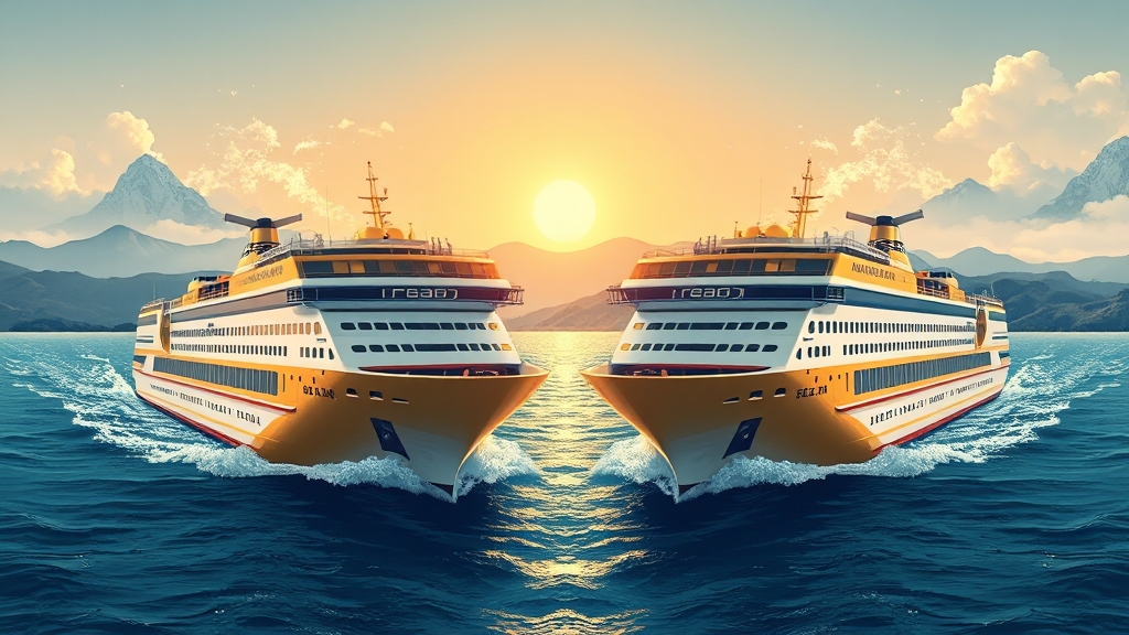 운항사별 특징 비교 (illustration 스타일)