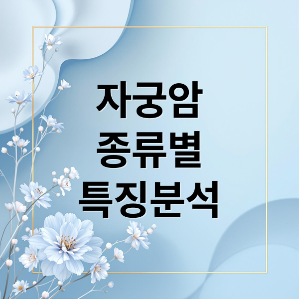 자궁암
종류별
특징분석 (자궁 육종암 일반 자궁암 차이)