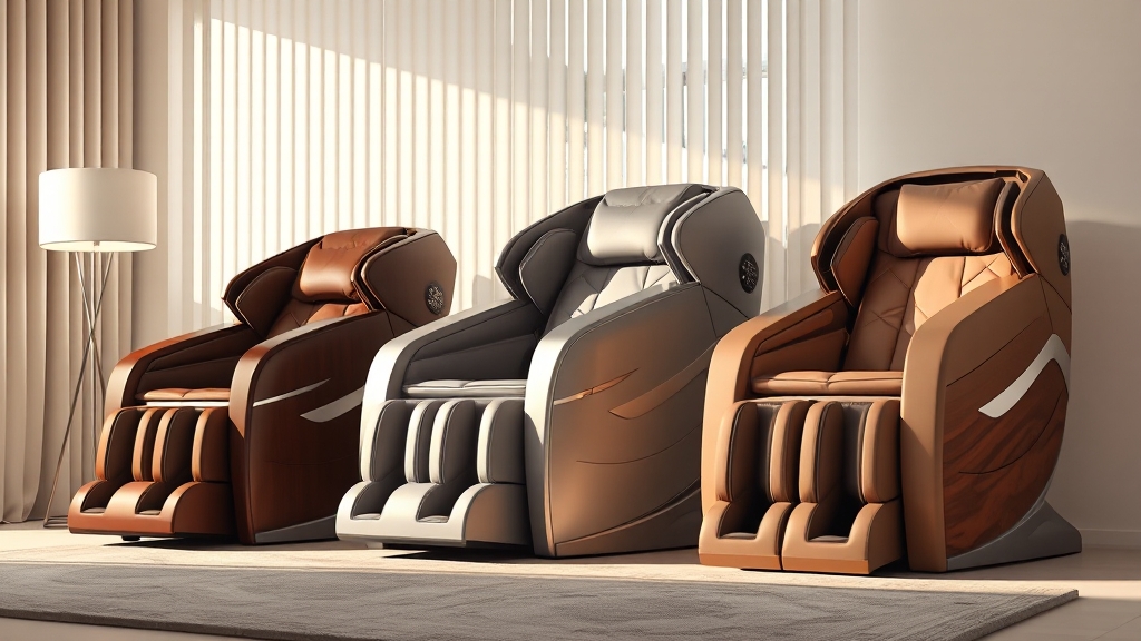 안마의자 핵심 기능과 효과 (illustration 스타일)