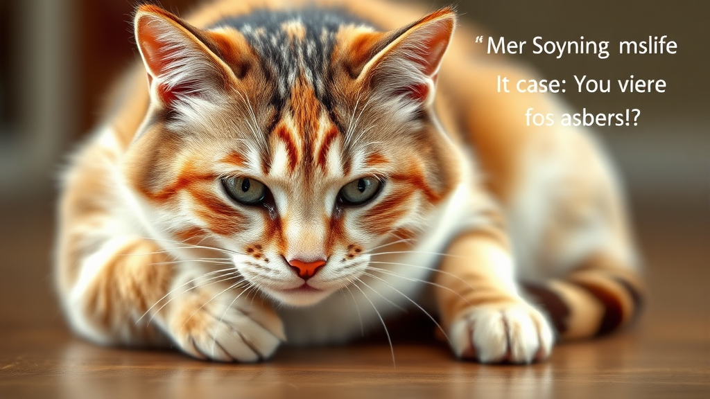 고양이 변비, 언제 병원에 가야 할까요? (realistic 스타일)