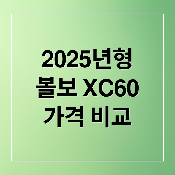 2025년형
볼보 XC60
가격 비교 (볼보 XC60 가격)