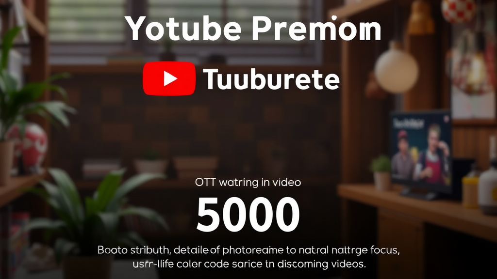 월 5천원 유튜브 프리미엄? (realistic 스타일)