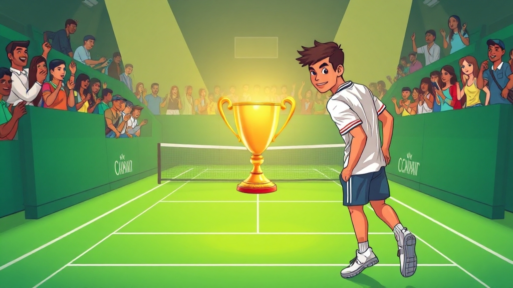 알카라스, 2023 우승 의미 (cartoon 스타일)