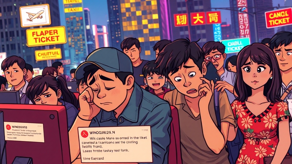 예매 실패 시 대처 방안 (cartoon 스타일)