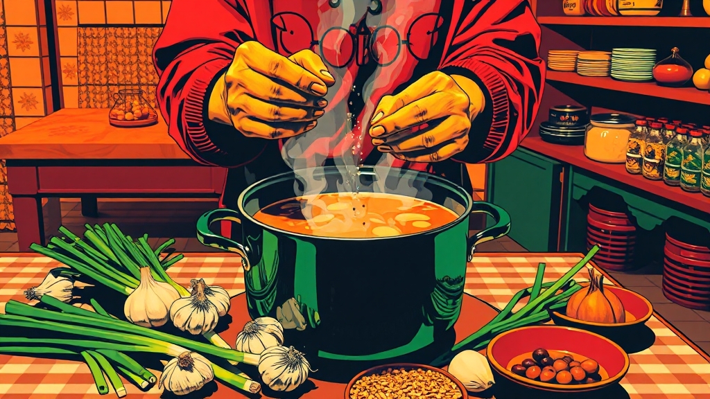 간 맞추기, 맛을 완성하는 비법! (popart 스타일)