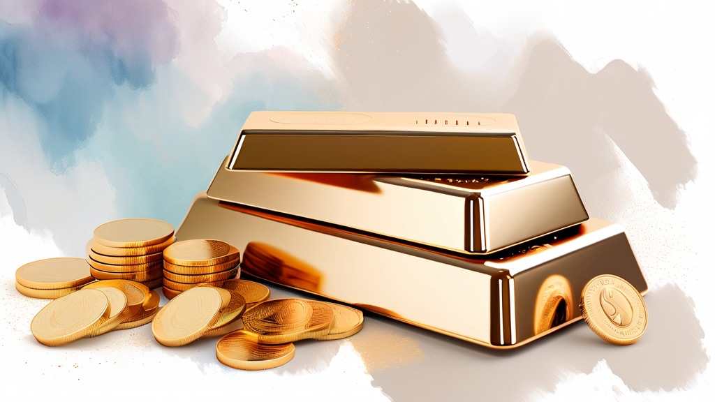 금 투자 전략 및 방법 (watercolor 스타일)