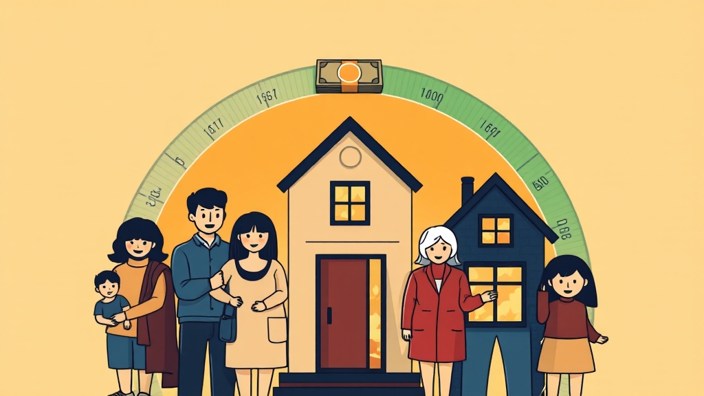 가구 유형별 지원 금액, 얼마나 받을까? (illustration 스타일)