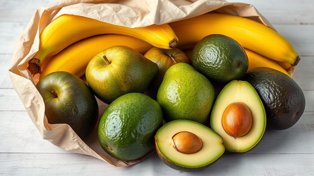 아보카도 보관법: 신선함을 오래 유지하는 비결 (realistic 스타일)