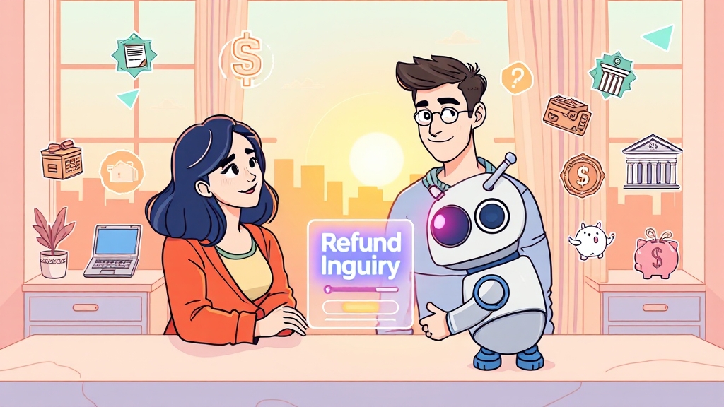 납부 후 확인 및 환급 절차 (cartoon 스타일)