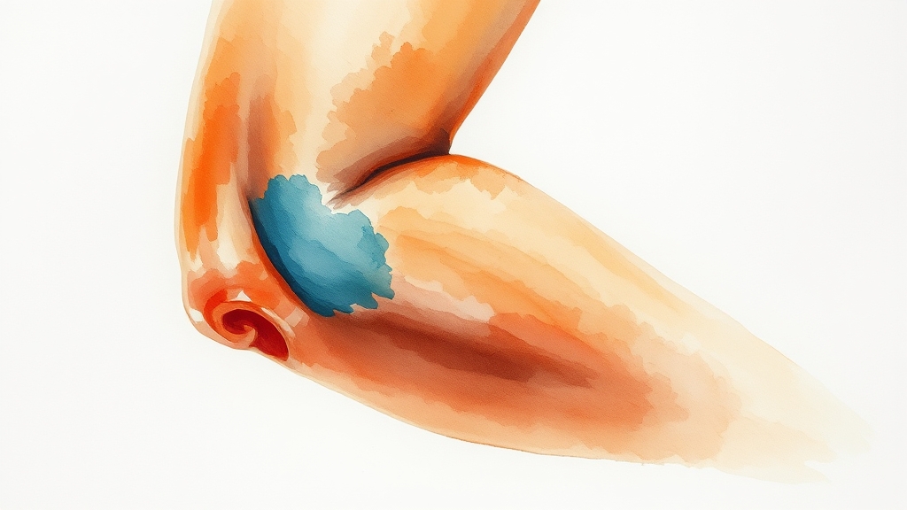 테니스엘보 vs 골프엘보 (watercolor 스타일)