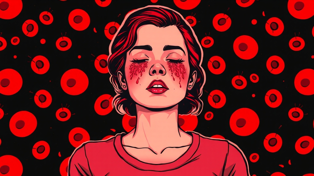 빈혈, 어떤 증상이 나타날까요? (popart 스타일)