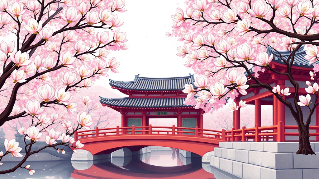 봄꽃 만발! 인생샷 보장 나들이 명소 (cartoon 스타일)