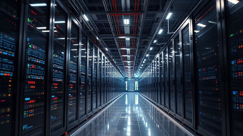 데이터센터 전력 인프라 투자 배경 (realistic 스타일)