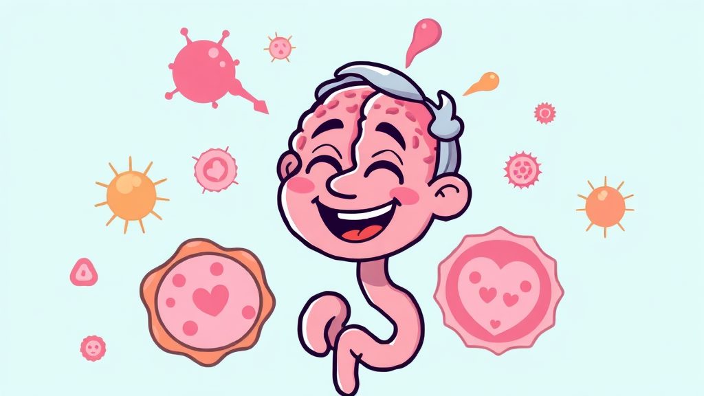 핵심 균주: NK41, NK46 유산균 (cartoon 스타일)