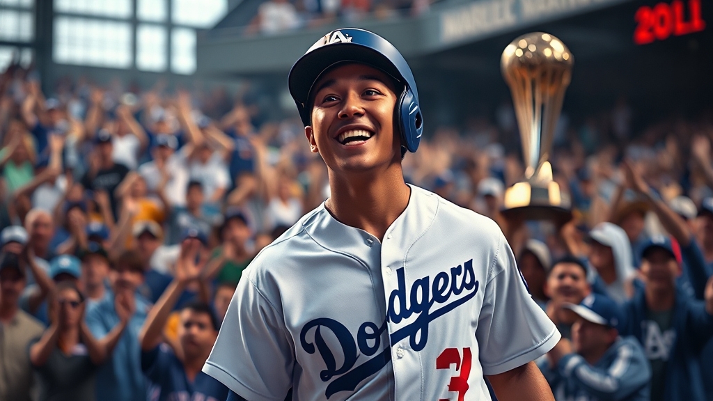 다저스 이적 후 포스트시즌 데뷔 (realistic 스타일)