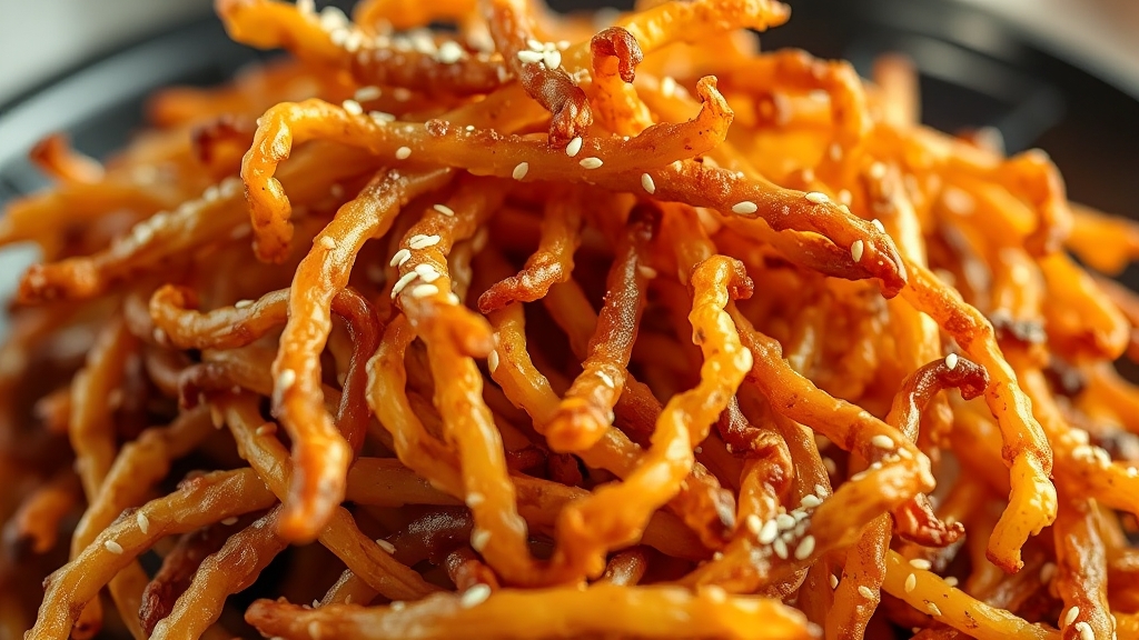 팽이버섯전 레시피: 기본 & 응용 (realistic 스타일)