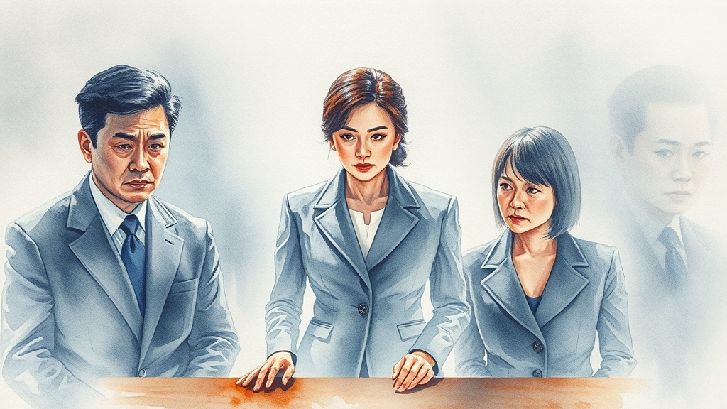 특검 수사 진행 상황 (watercolor 스타일)