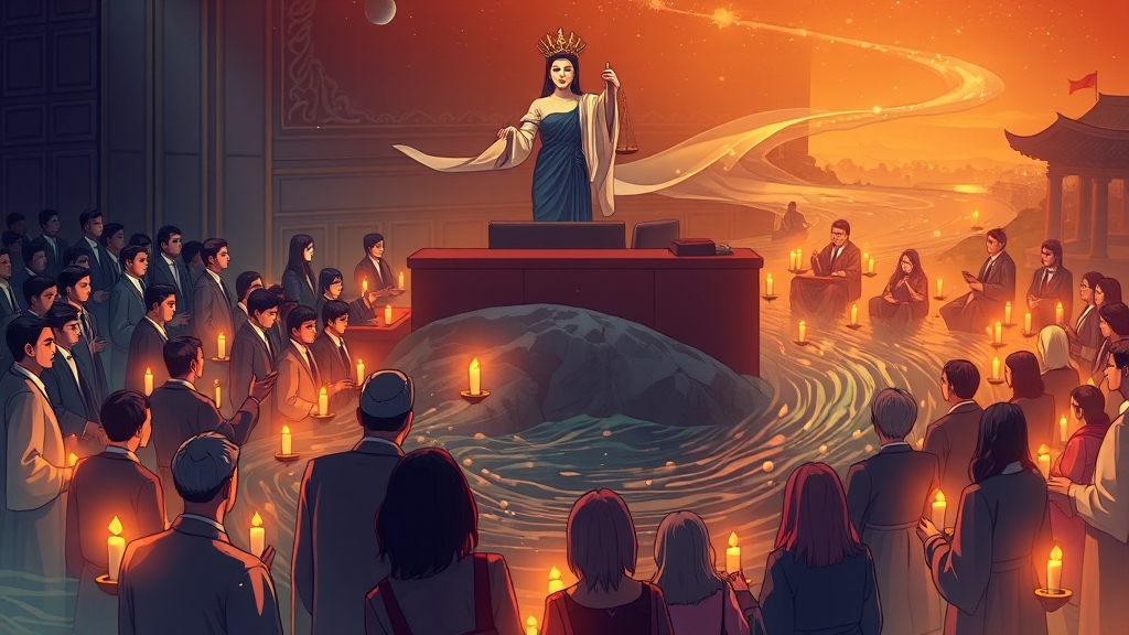 대통령 탄핵 역사적 사례 (illustration 스타일)