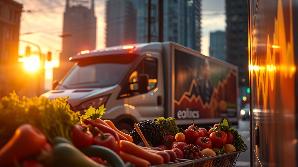 새벽 배송, 경제에 미치는 영향은? (realistic 스타일)