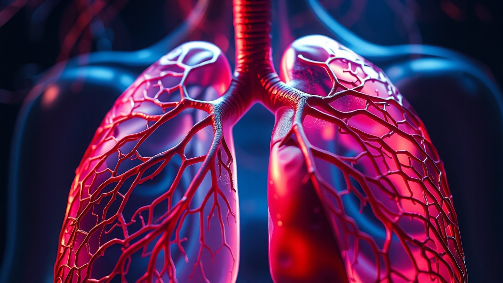 폐동맥 고혈압 원인 분석 (realistic 스타일)