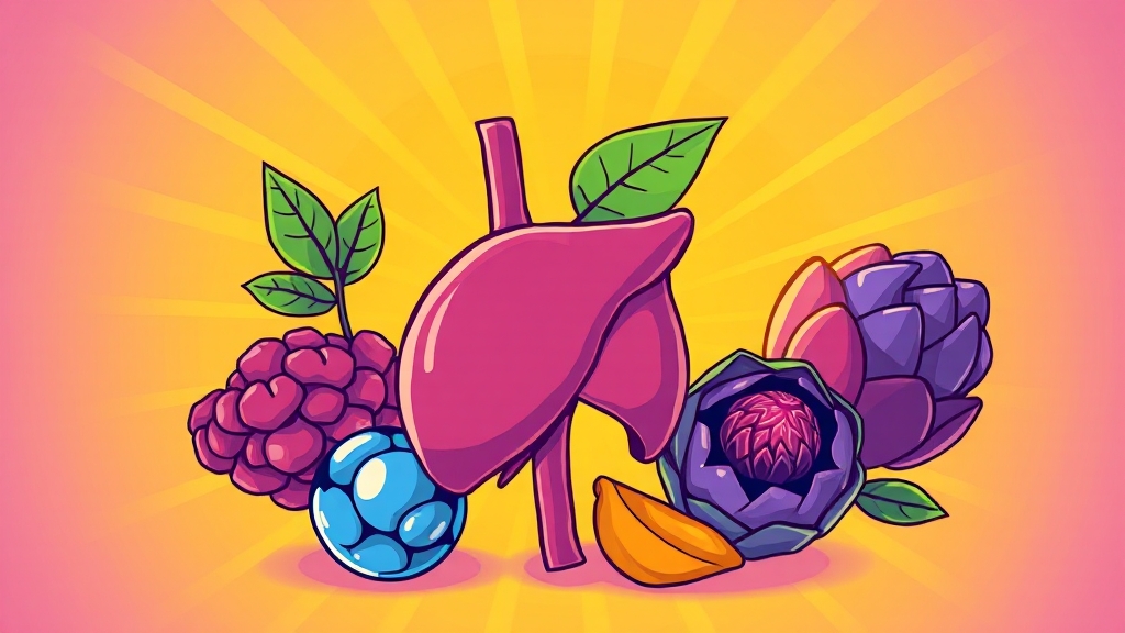 간 영양제 핵심 성분부터 복용법까지 A-Z 가이드(2025 최신) 2 간 건강 지킴이, 핵심 성분 알아보기 (cartoon 스타일)