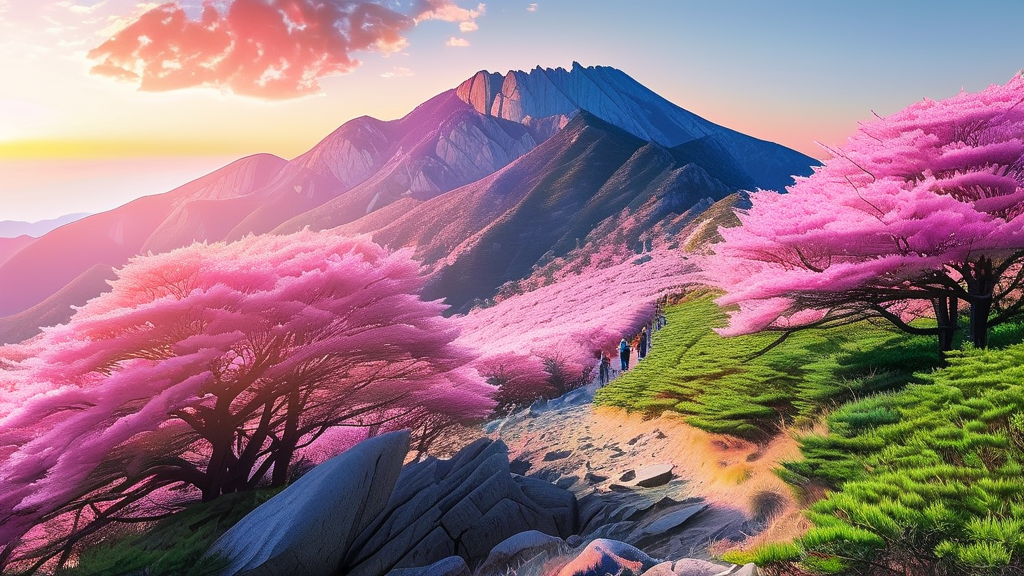 강화 고려산 진달래 축제 즐기기: 준비물 및 추가 팁 (realistic 스타일)