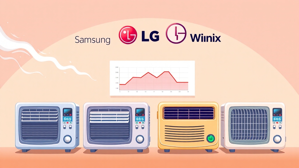 브랜드별 특징 및 성능 비교 (cartoon 스타일)