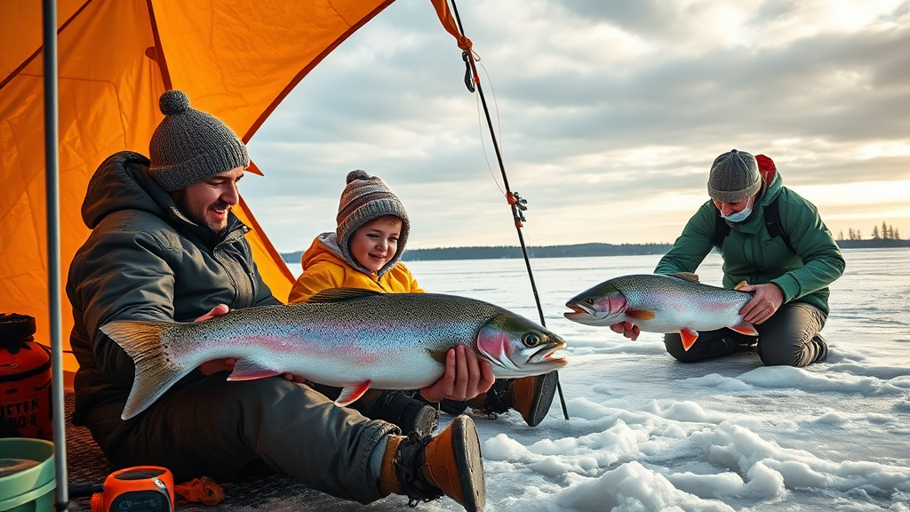 텐트 낚시 vs 일반 낚시, 뭐가 좋을까? (realistic 스타일)