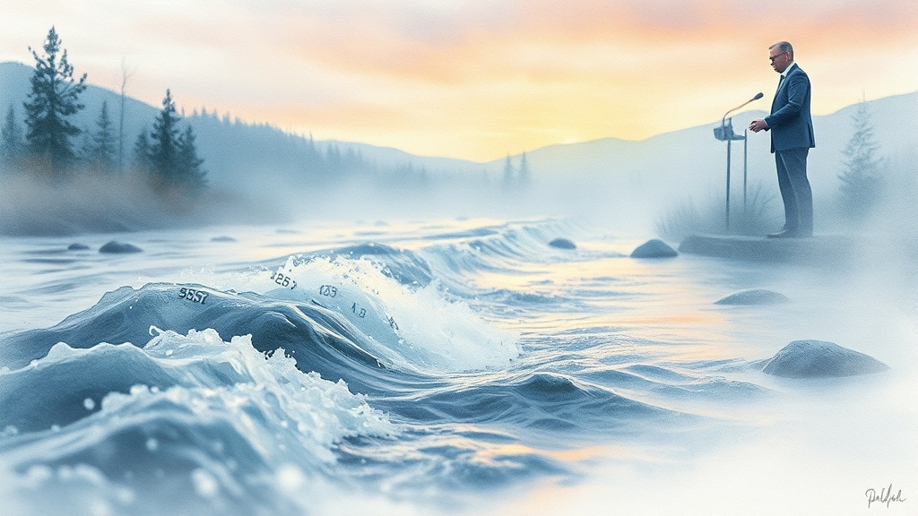 미국 금리 발표, 핵심은? (watercolor 스타일)