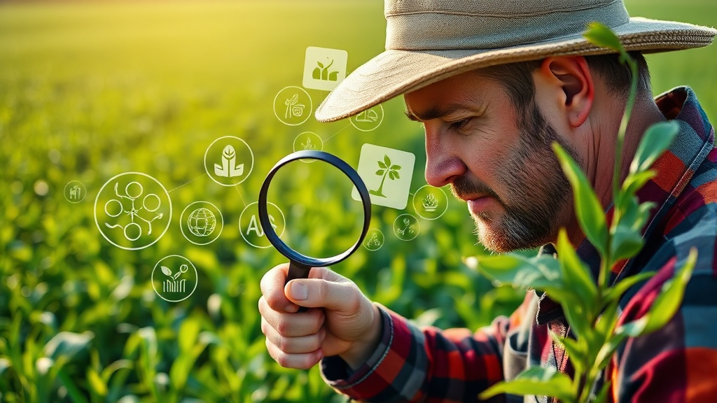 신청 전 필수 확인 사항: 농지 정보와 준수 사항 (realistic 스타일)