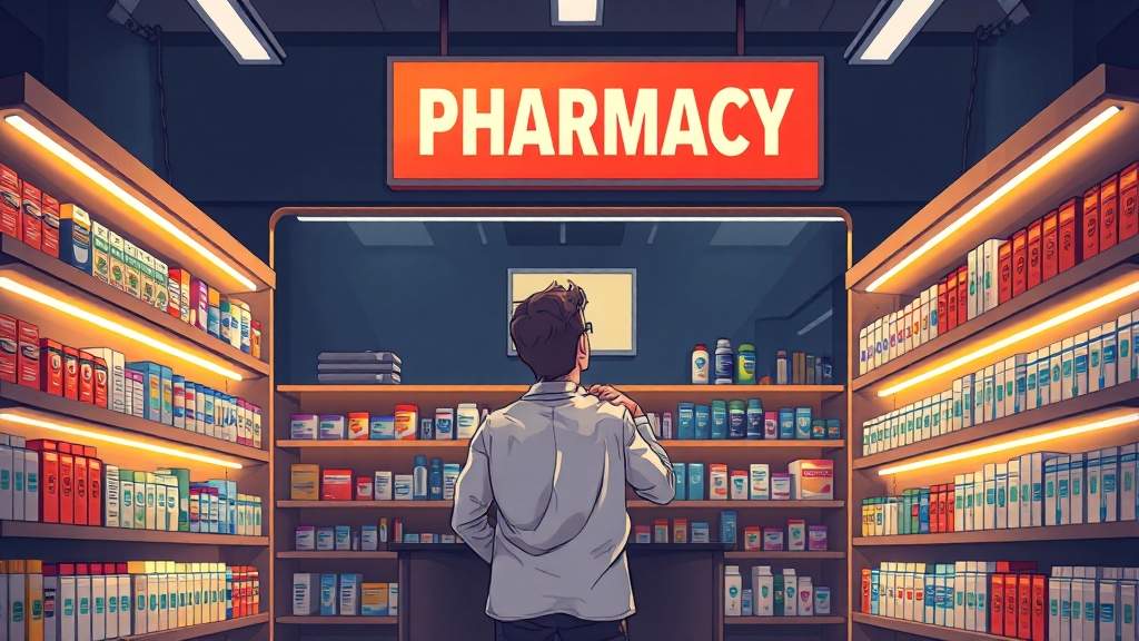 심야 약국 이용 시 주의사항 (cartoon 스타일)