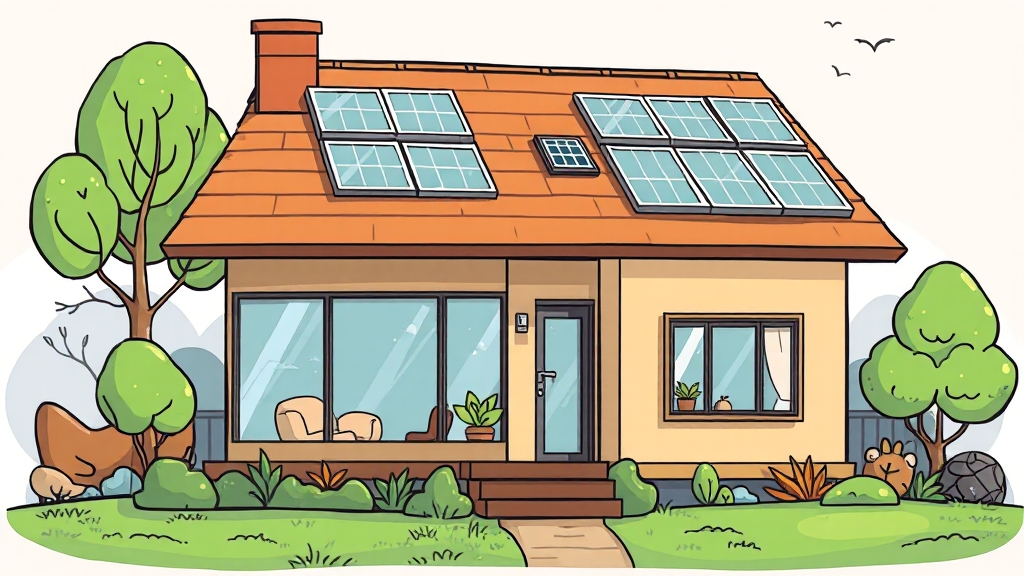 친환경주택 건설 기준 (cartoon 스타일)
