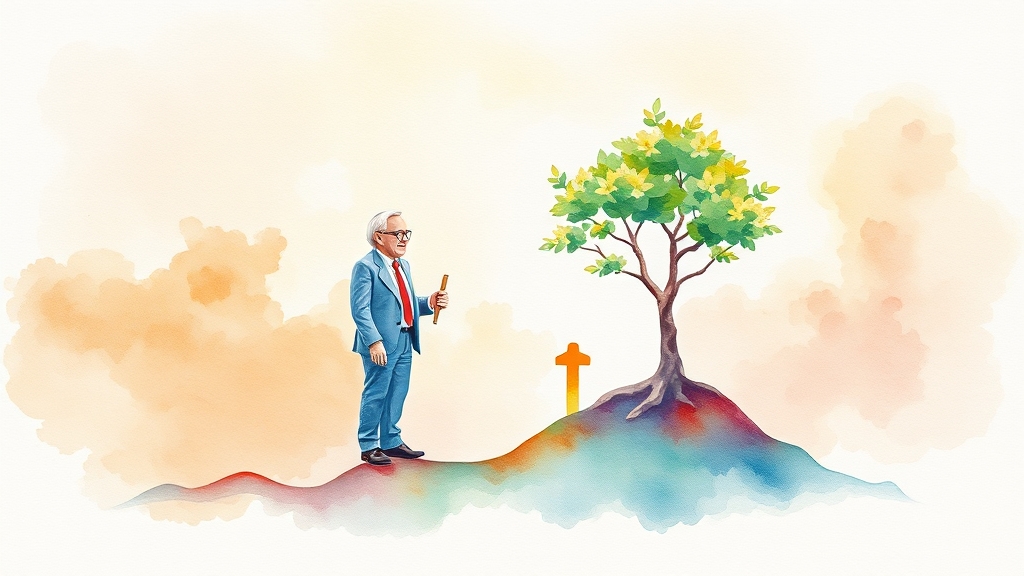 초보 투자자를 위한 시작 방법 (watercolor 스타일)