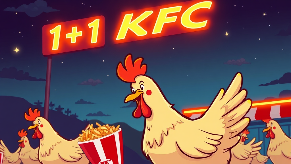 KFC 할인 & 행사 정보 (cartoon 스타일)