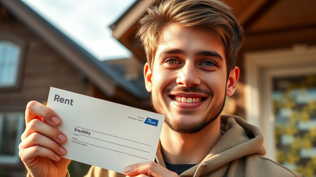 청년 월세 지원 자격 및 금액 (realistic 스타일)