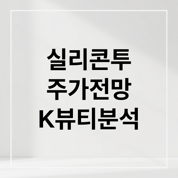 실리콘투
주가전망
K뷰티분석 (실리콘투 주가 전망)