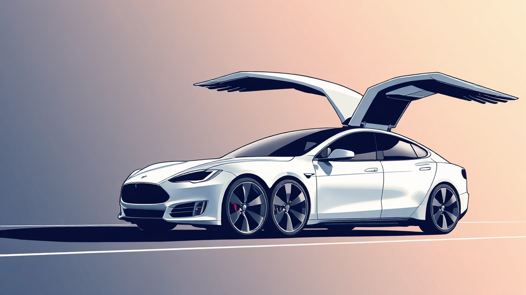 모델 S vs 모델 X: 핵심 특징 비교 (illustration 스타일)