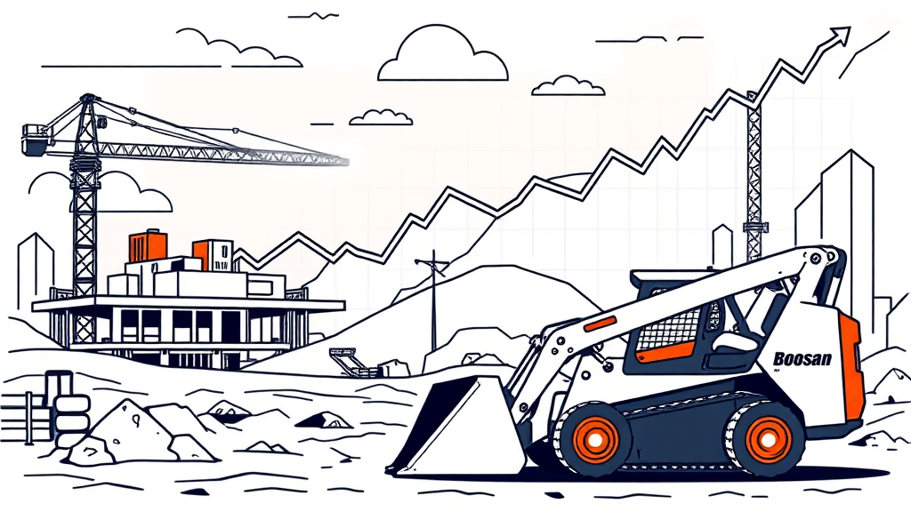 두산밥캣 투자자를 위한 핵심 체크포인트 (illustration 스타일)