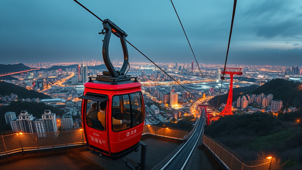 케이블카 예약 방법 (realistic 스타일)