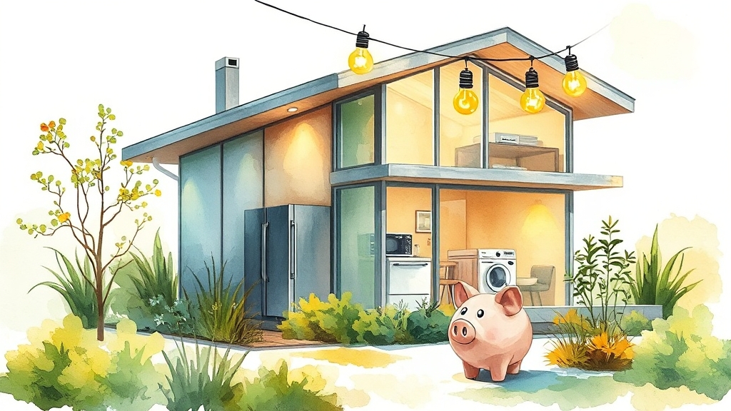 절약형 조명 & 가전제품 교체 💡 (watercolor 스타일)