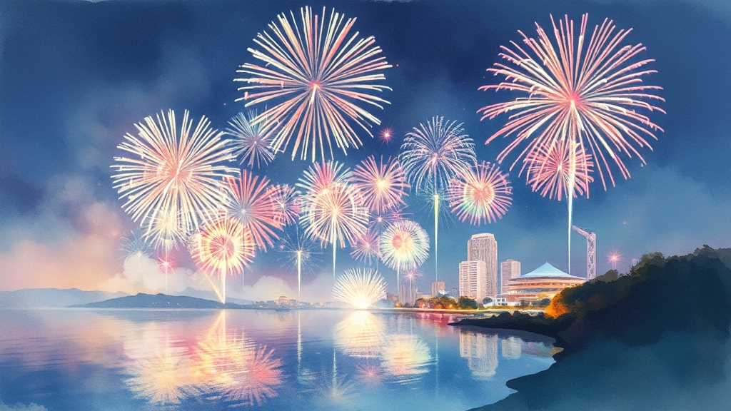 불꽃축제 개요 및 일정 (watercolor 스타일)