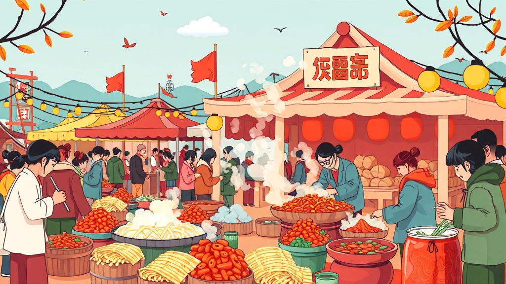 김장 축제 정보 및 일정 (cartoon 스타일)