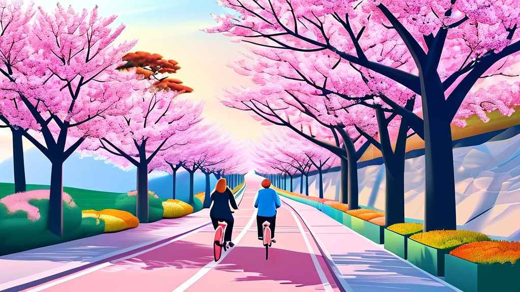 경주 벚꽃 여행 팁: 방문 시기, 교통, 주차 정보 (illustration 스타일)