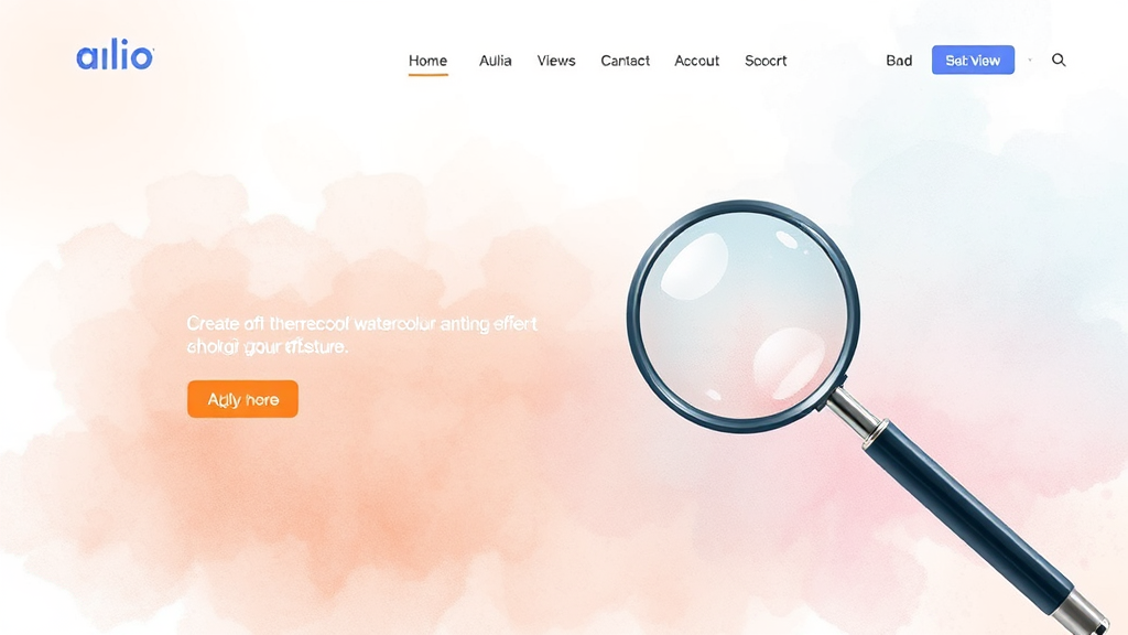 알리오 홈페이지 주요 기능 (watercolor 스타일)
