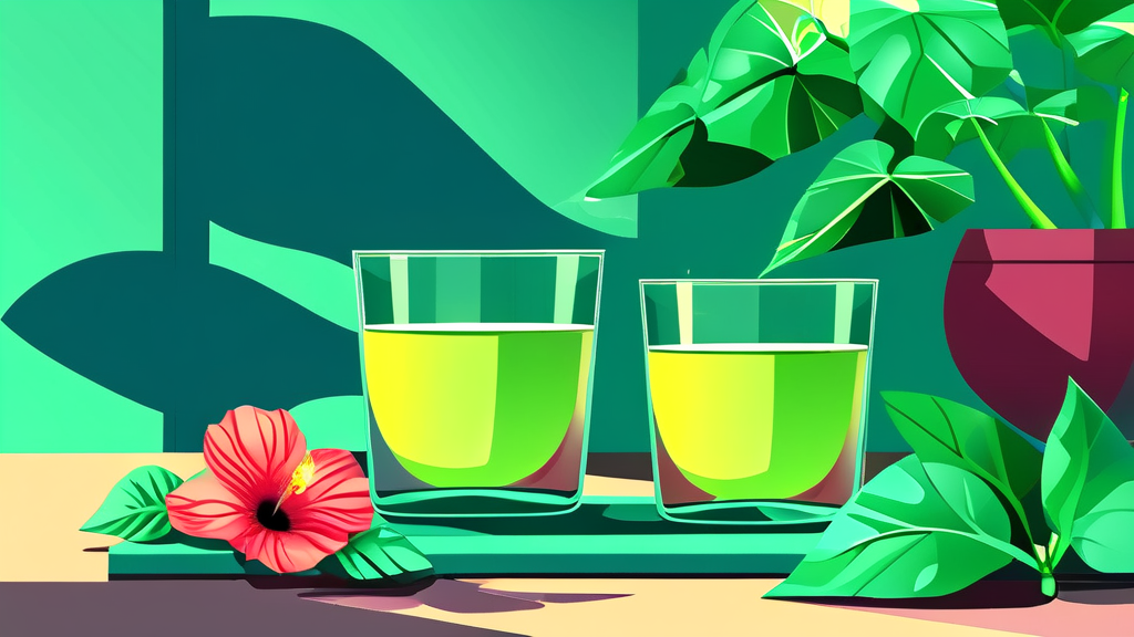 미나리즙의 효능과 섭취 가이드 (illustration 스타일)